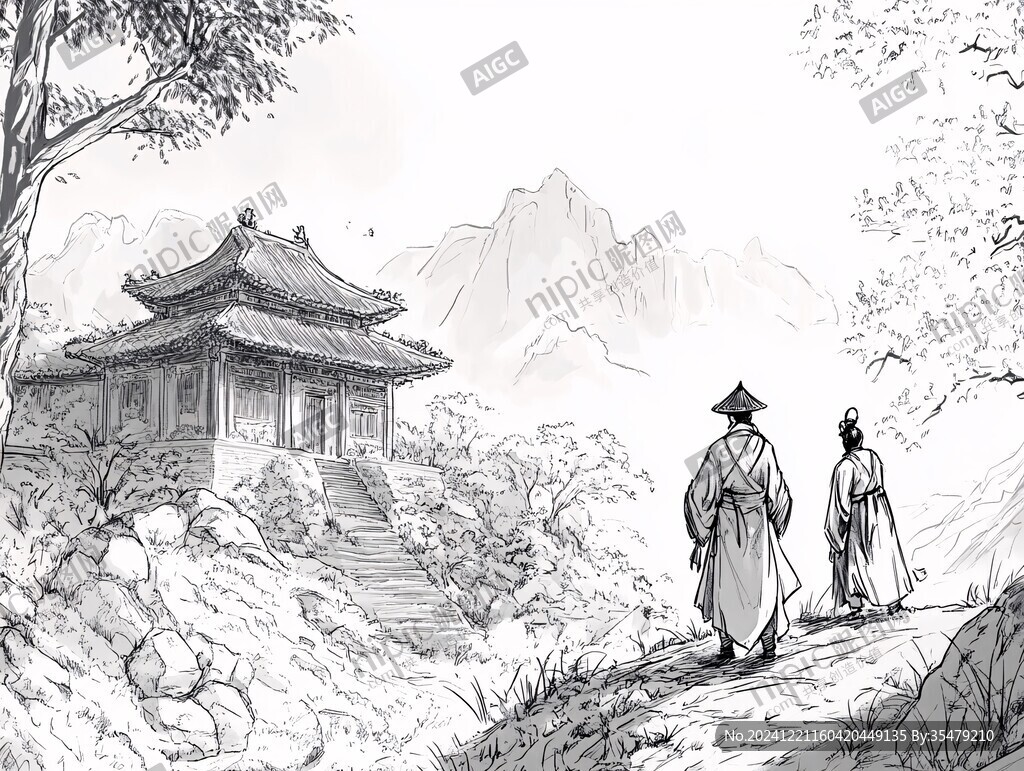 醉翁亭插画