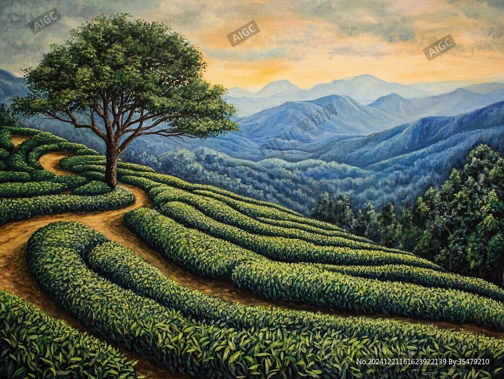 茶山油画