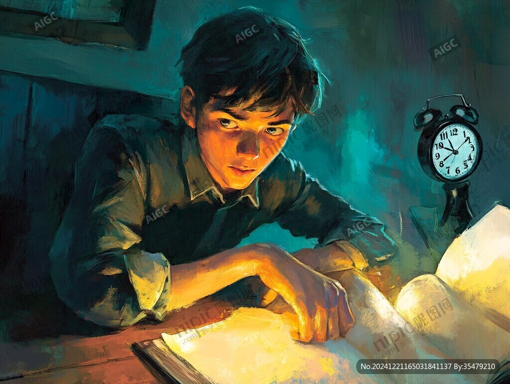 手绘追光的少年