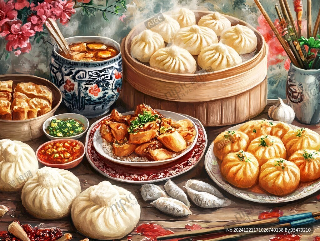 汤包立体画