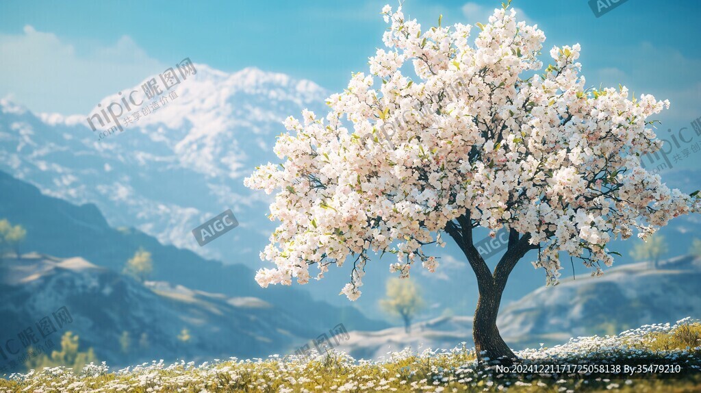 3d樱花树