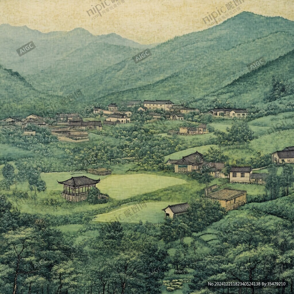 茶山油画