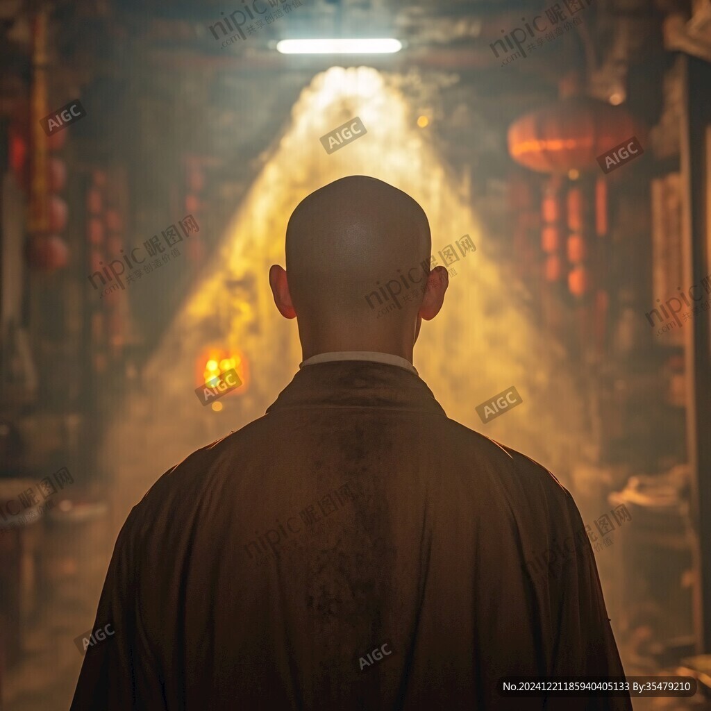 出家人背影