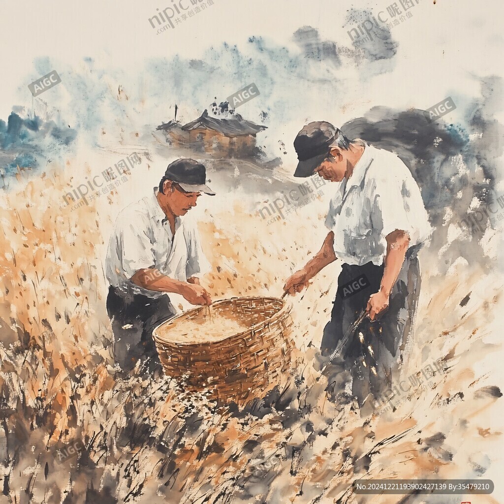 努力工作粮食系列作品