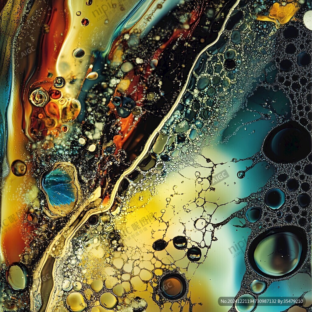 液态流体花纹装饰画