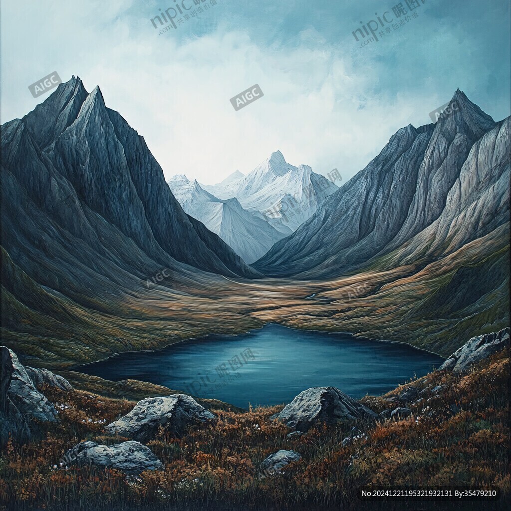 山水风光油画