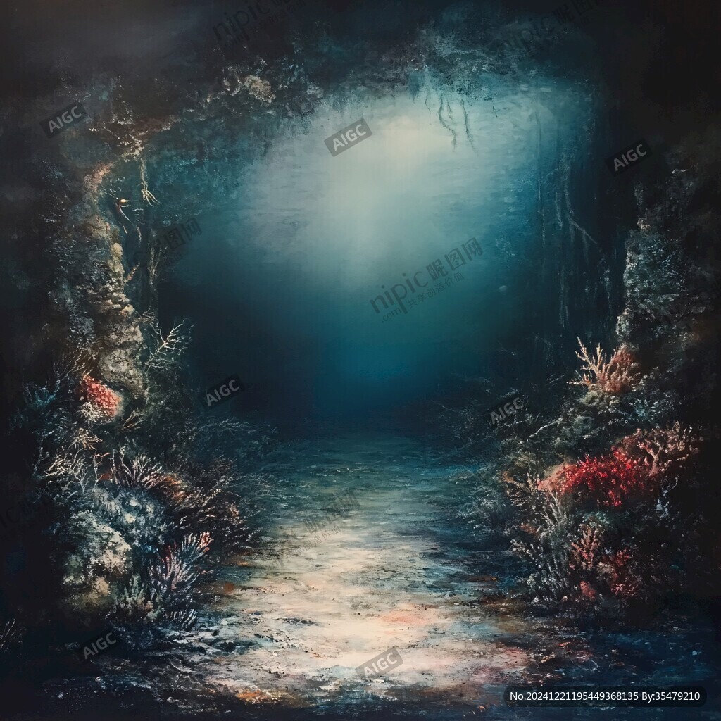 纹理海底世界梦幻蓝色