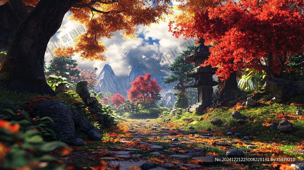 唯美秋天场景