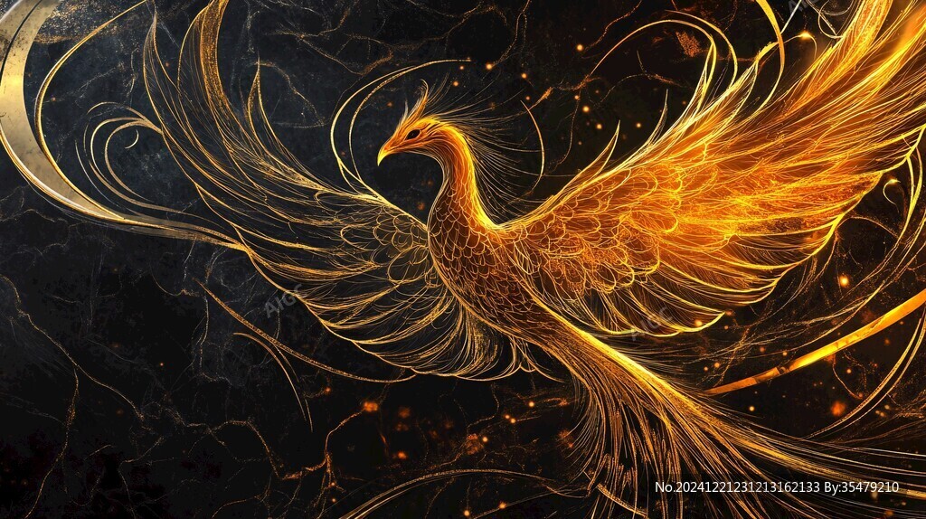 凤凰朱雀插画