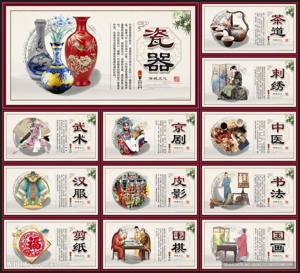 传统文化展板
