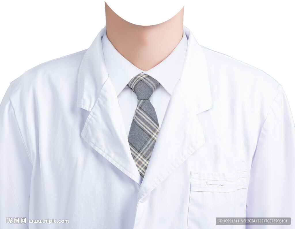 男医生白大证件照衣服素材psd