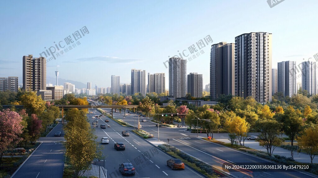 道路透视效果图