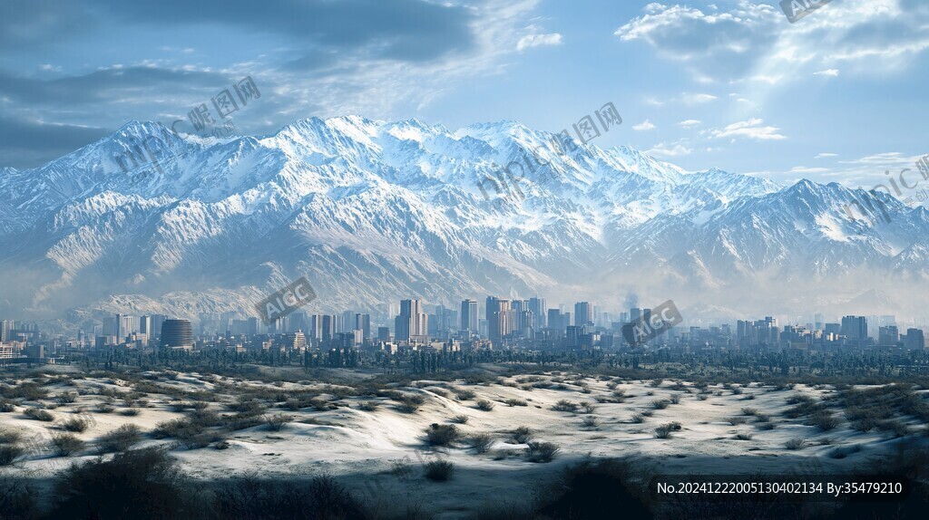 城市与雪山