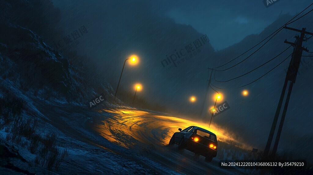 雨夜山路