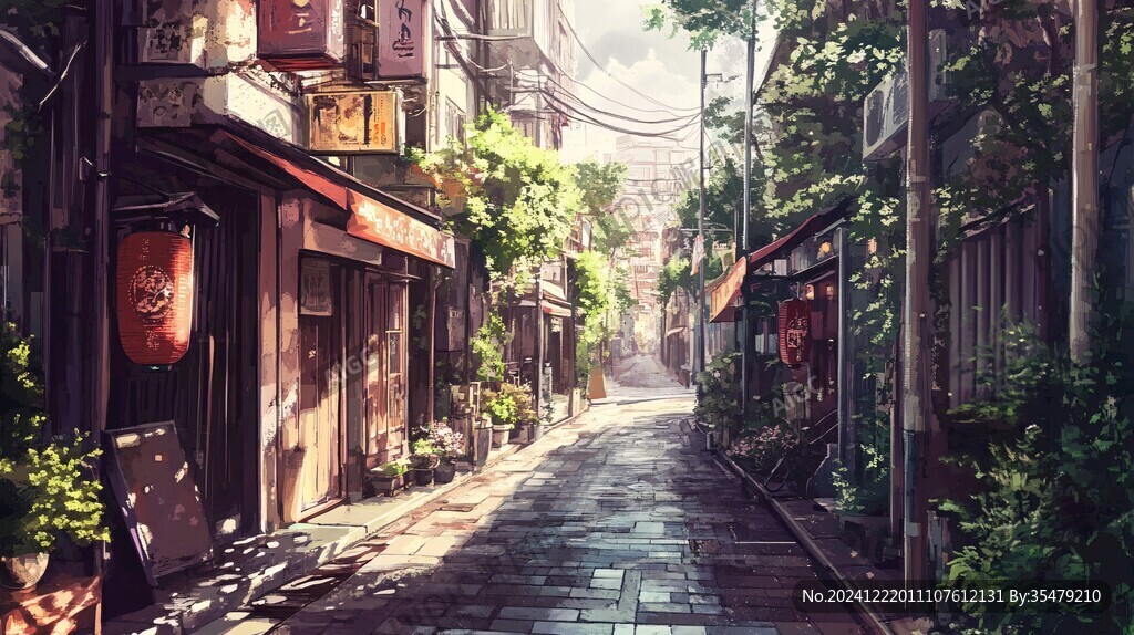 动漫场景插画