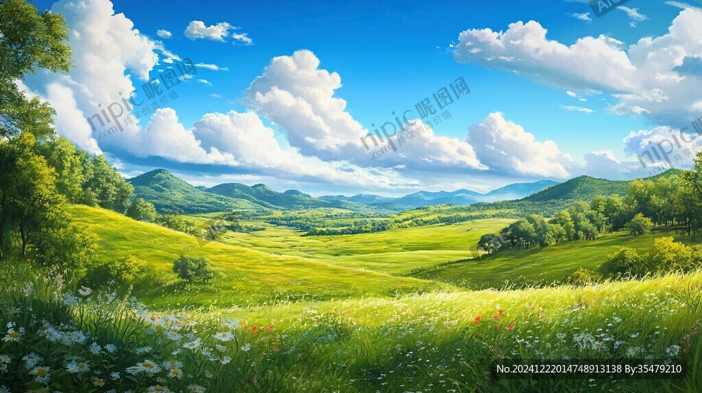 宽屏风景画