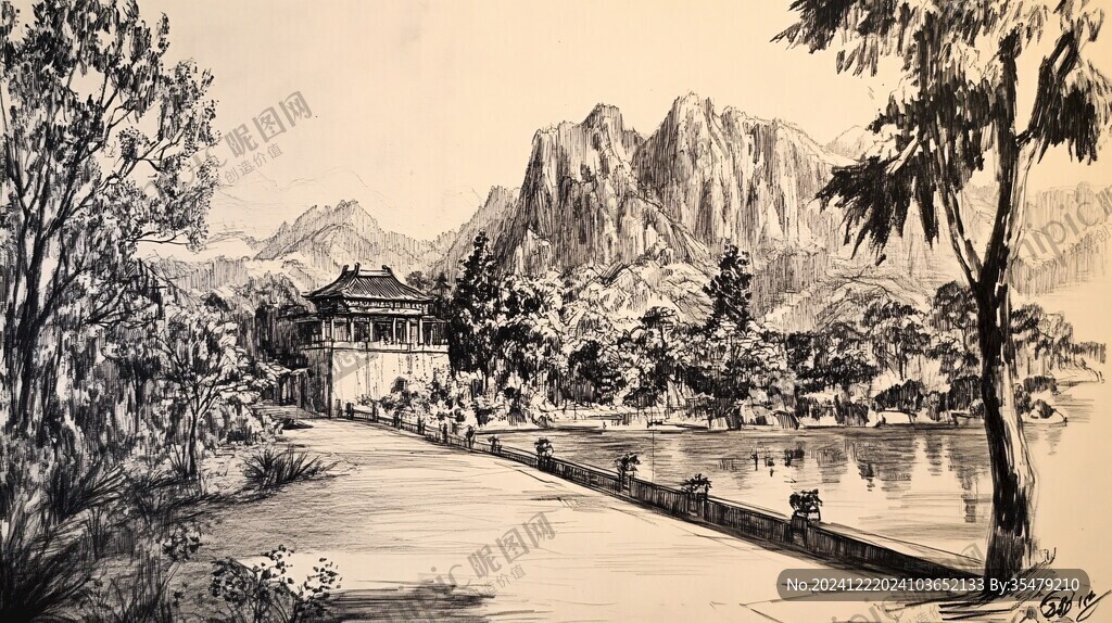 手绘弇山园