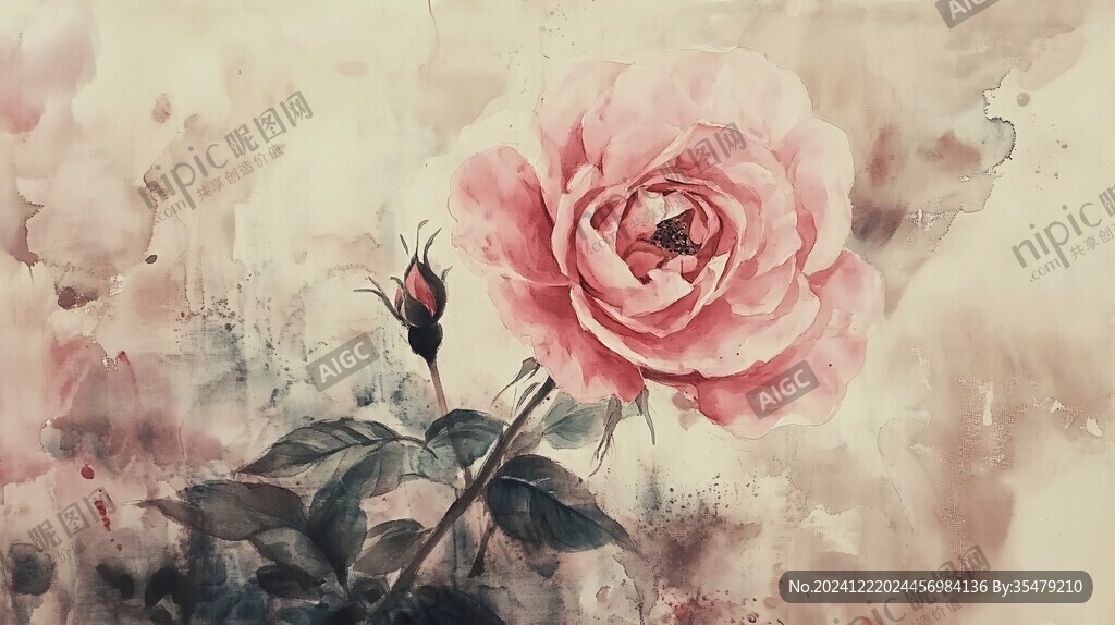 玫瑰印象画