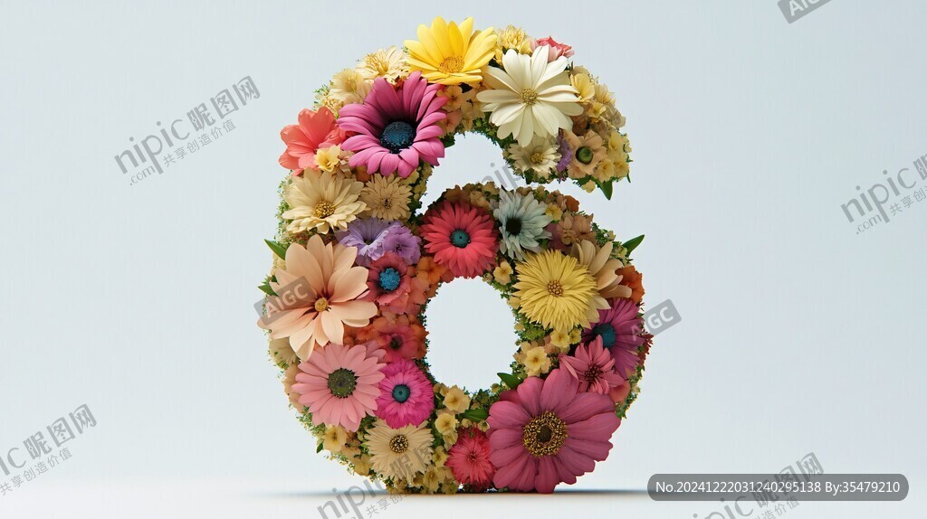 数字字母花瓣数字