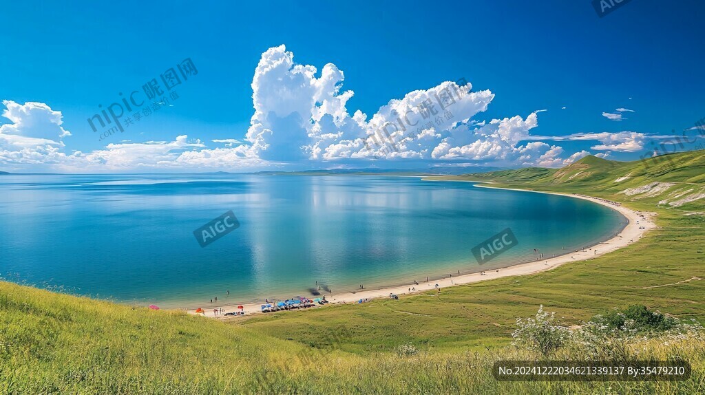 赛里木湖全景图