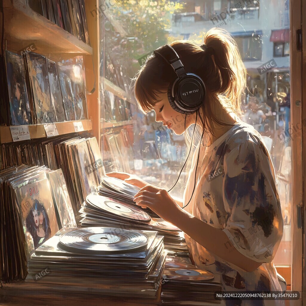 听歌的少女