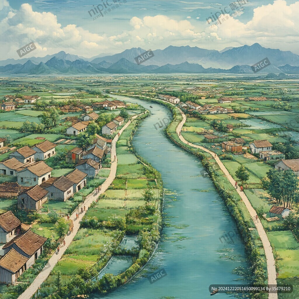 美丽乡村河道图