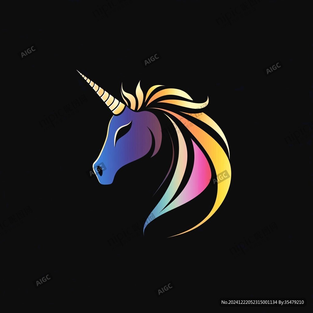 独角兽设计logo
