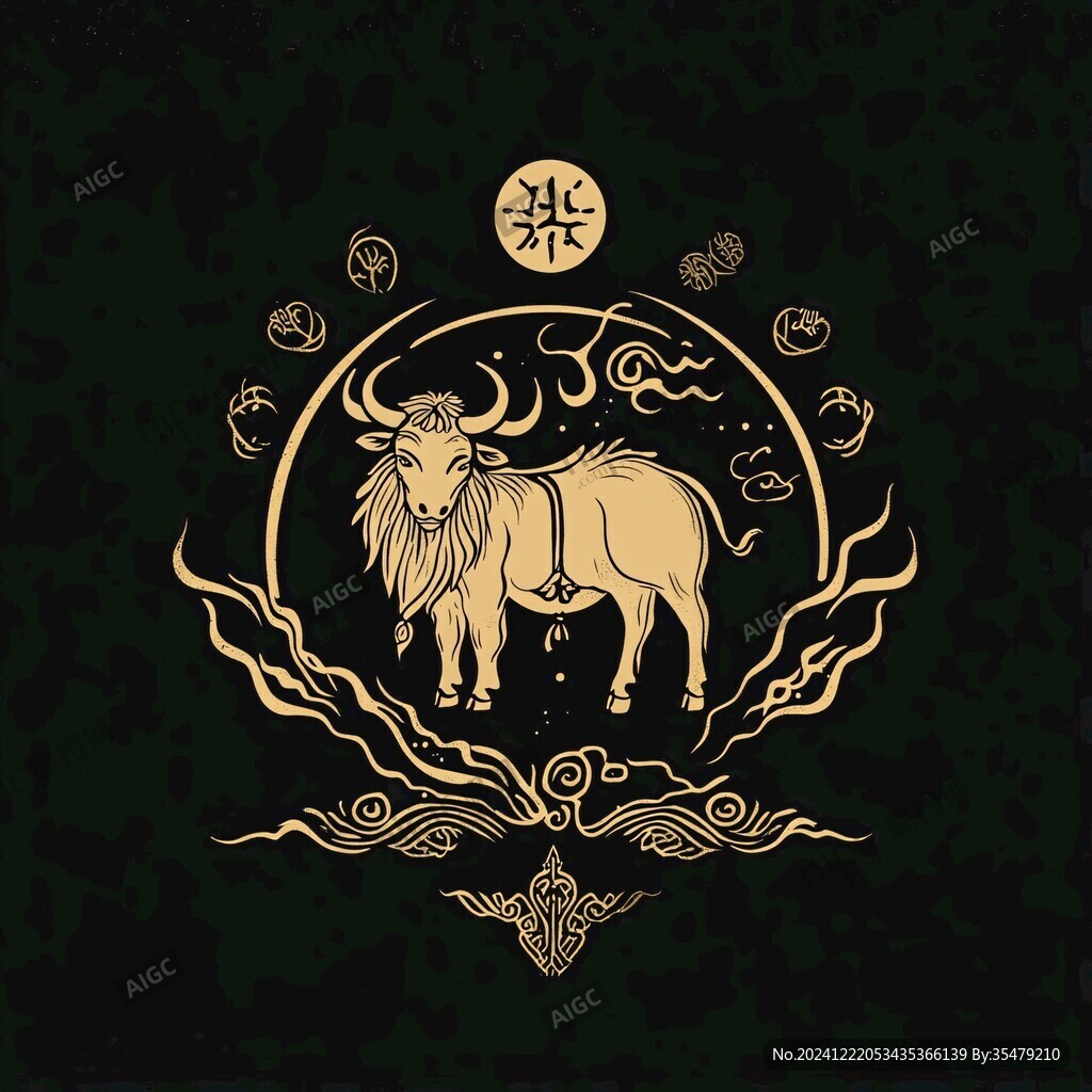 五行牛年卫衣设计