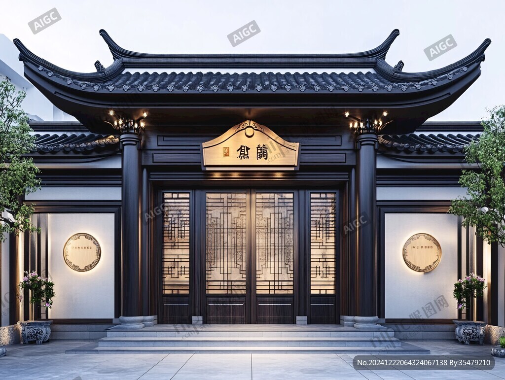 现代会所门头
