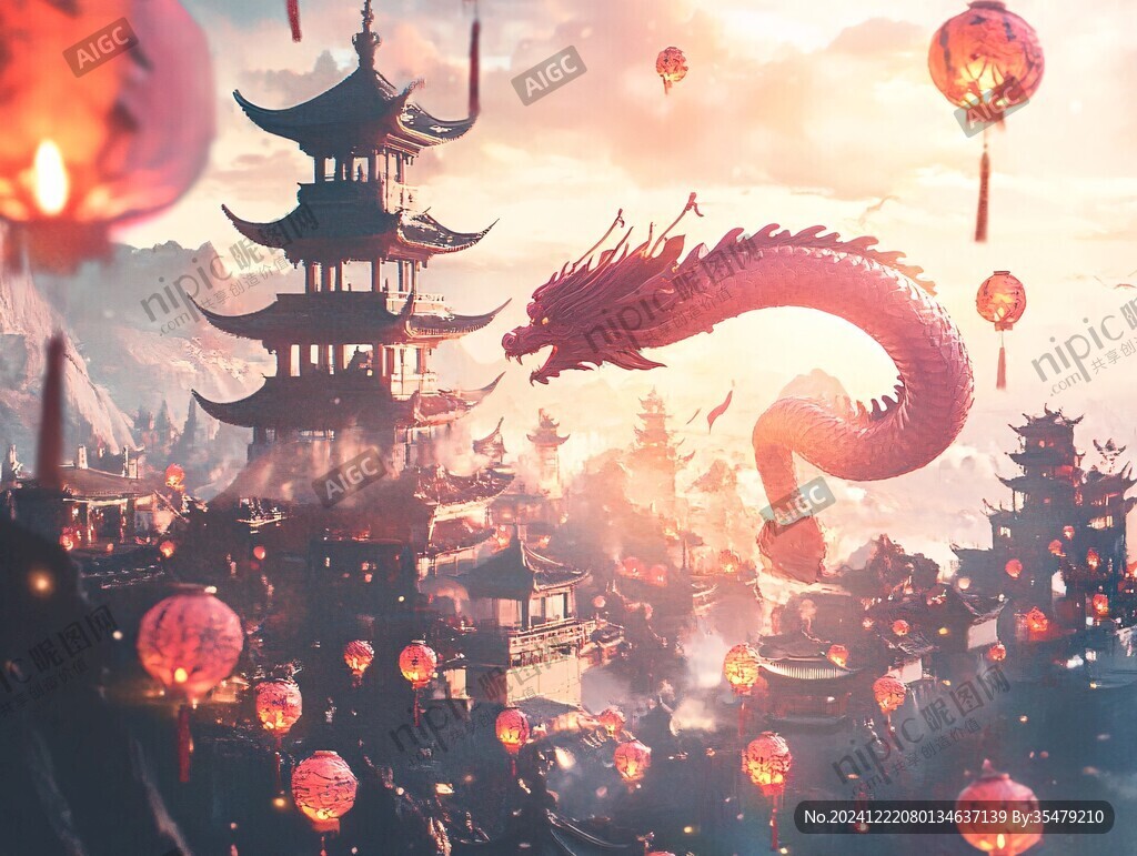 龙年横版插画
