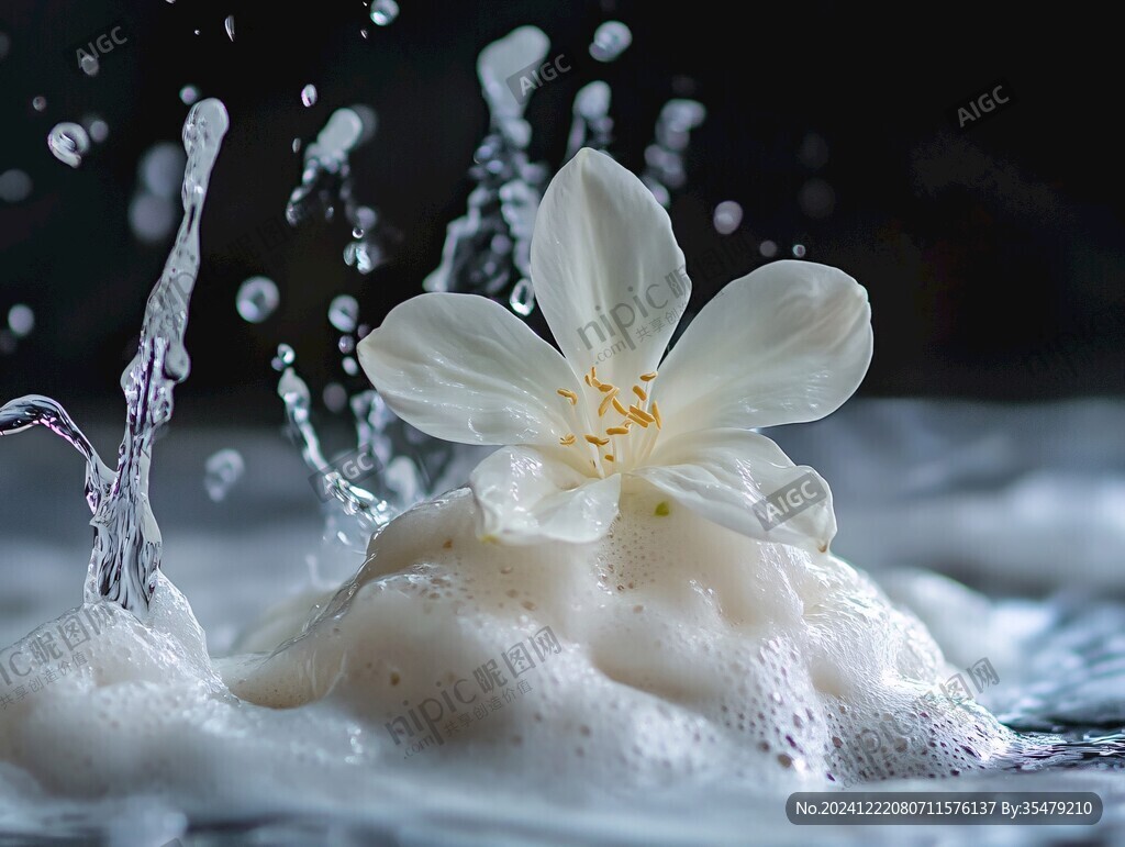 打湿的花瓣