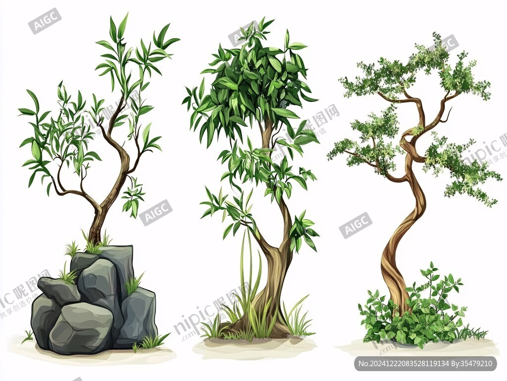 草树石头