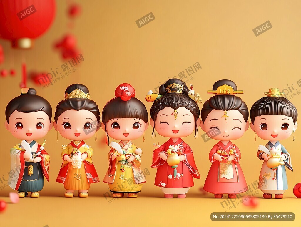 后妃与婢女彩泥