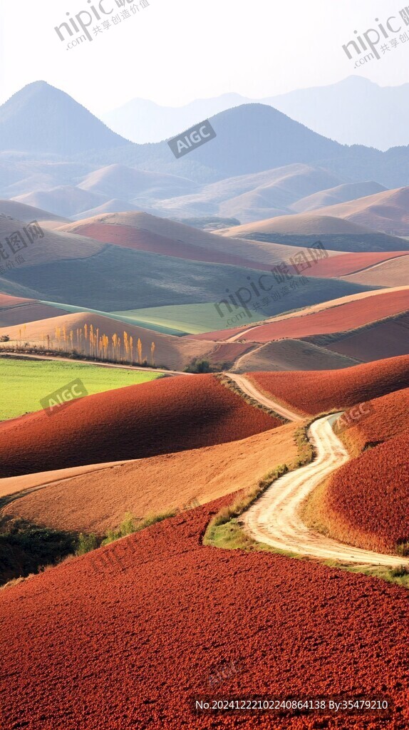 红土地光影风景