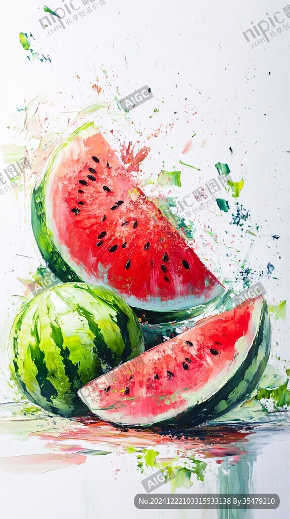 西瓜装饰画