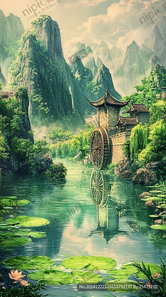 古风山水场景