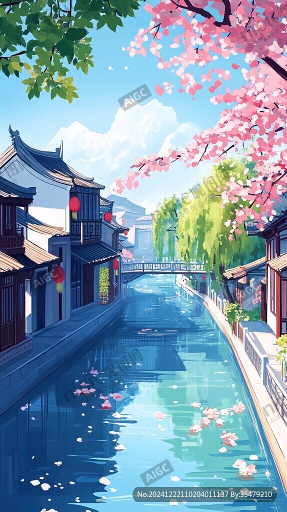 同里插画宣传素材背景