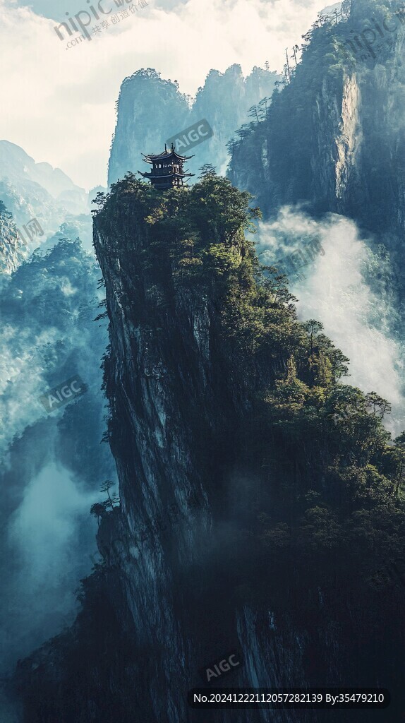 悬崖峭壁上的庙宇