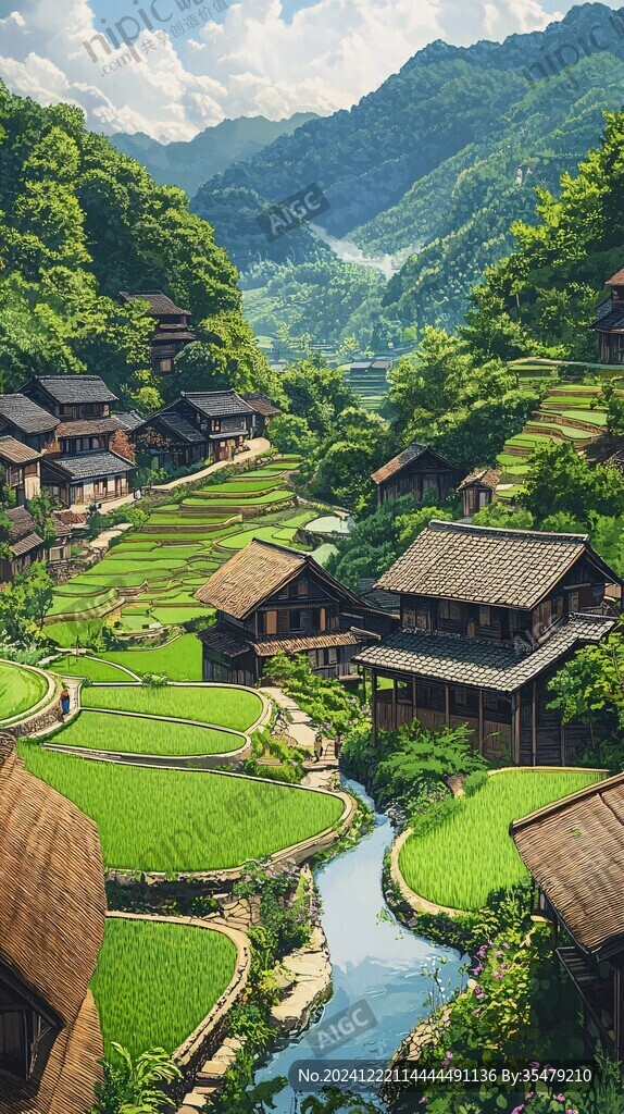 苗族部落村寨村寨