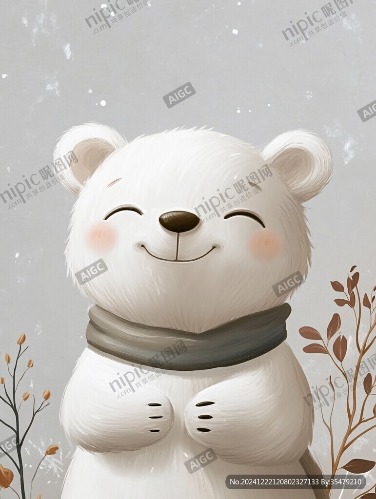 小白熊插画