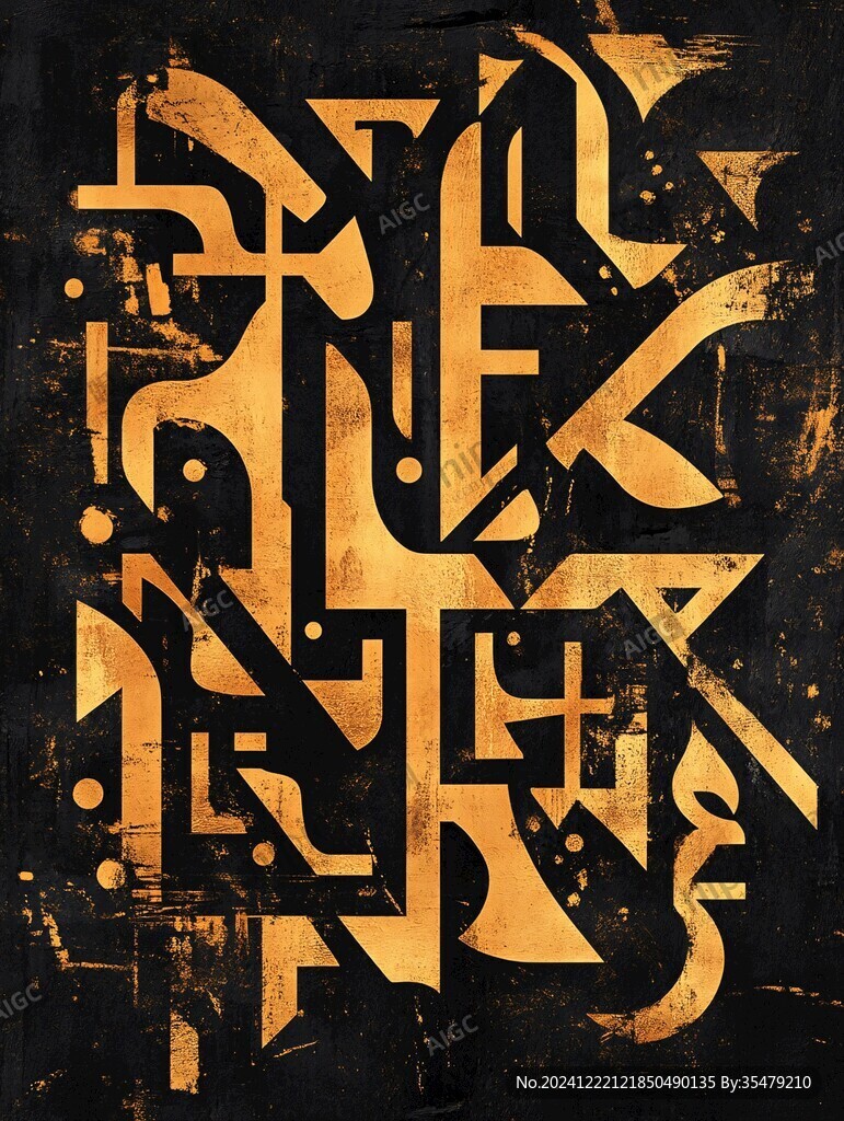迷宫烫金字体
