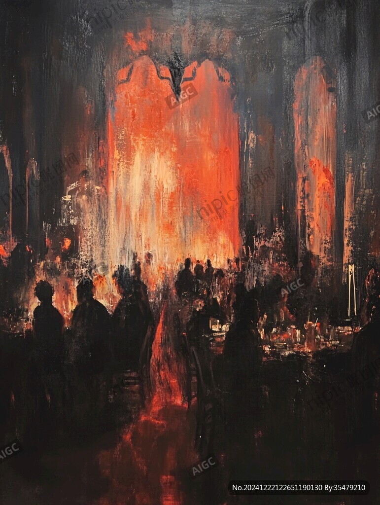 酒吧油画