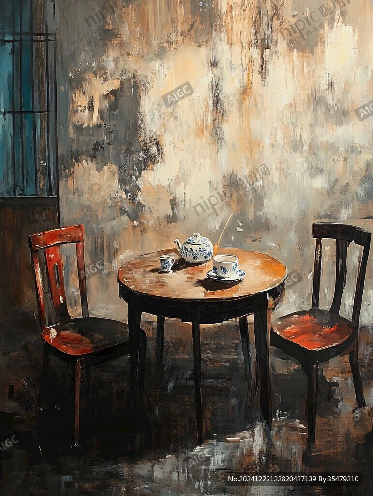 餐厅油画