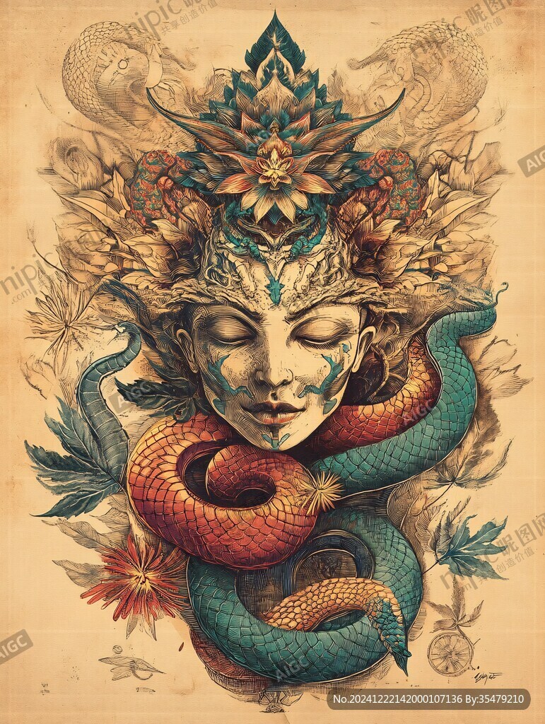 蛇女插画