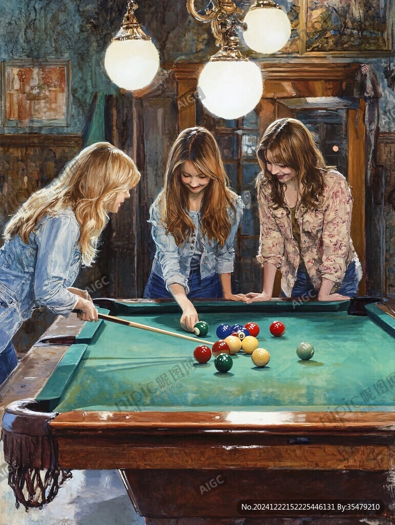 台球女孩