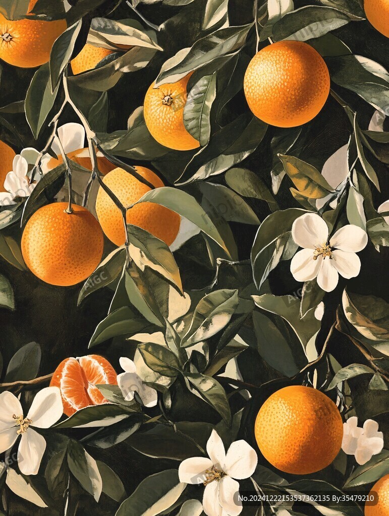 砂糖橘插画设计