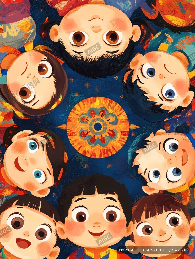 六一儿童节包装插画