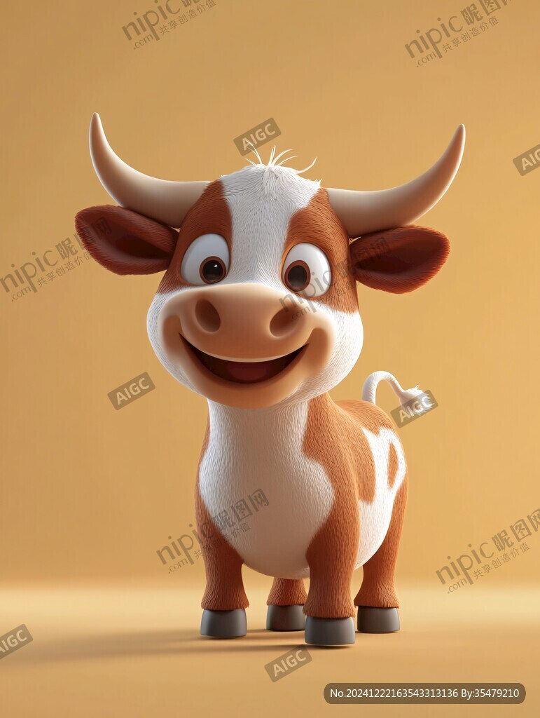 3d卡通牛