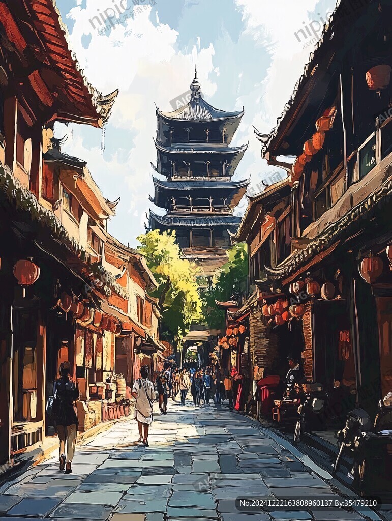 横店插画