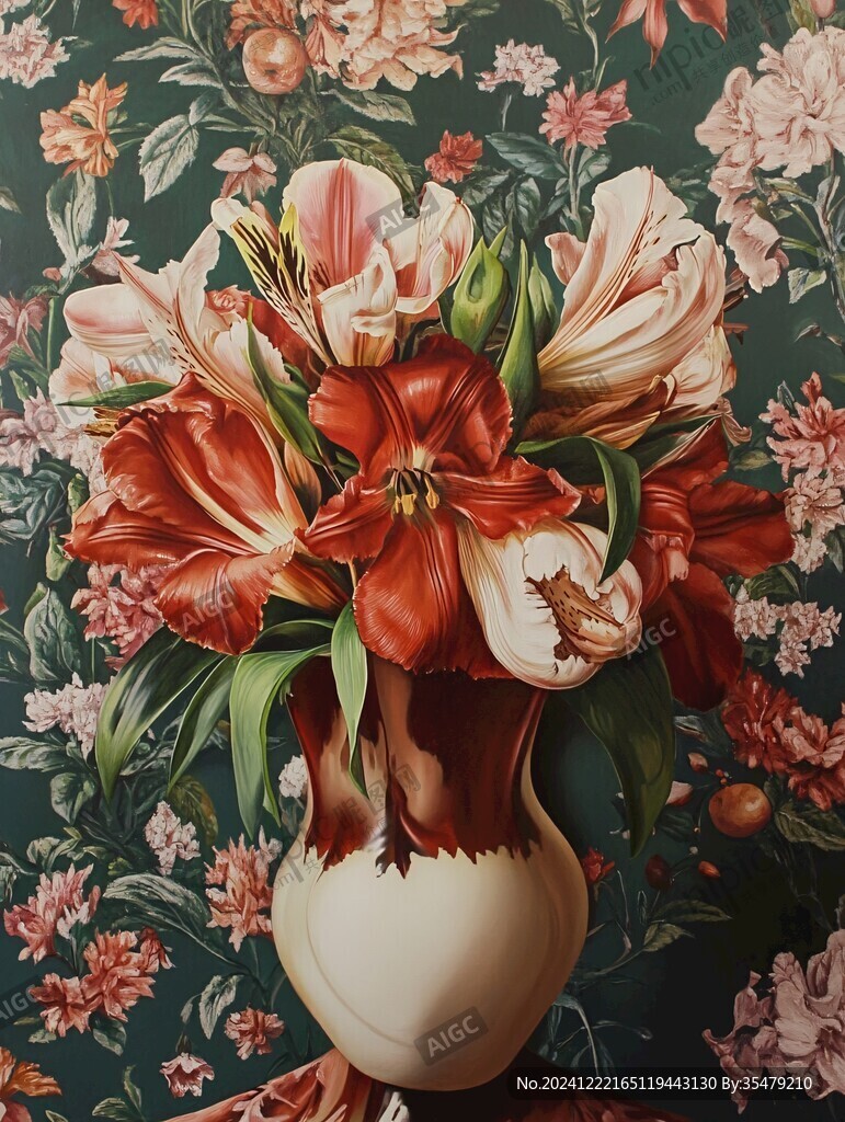 3d立体花卉油画